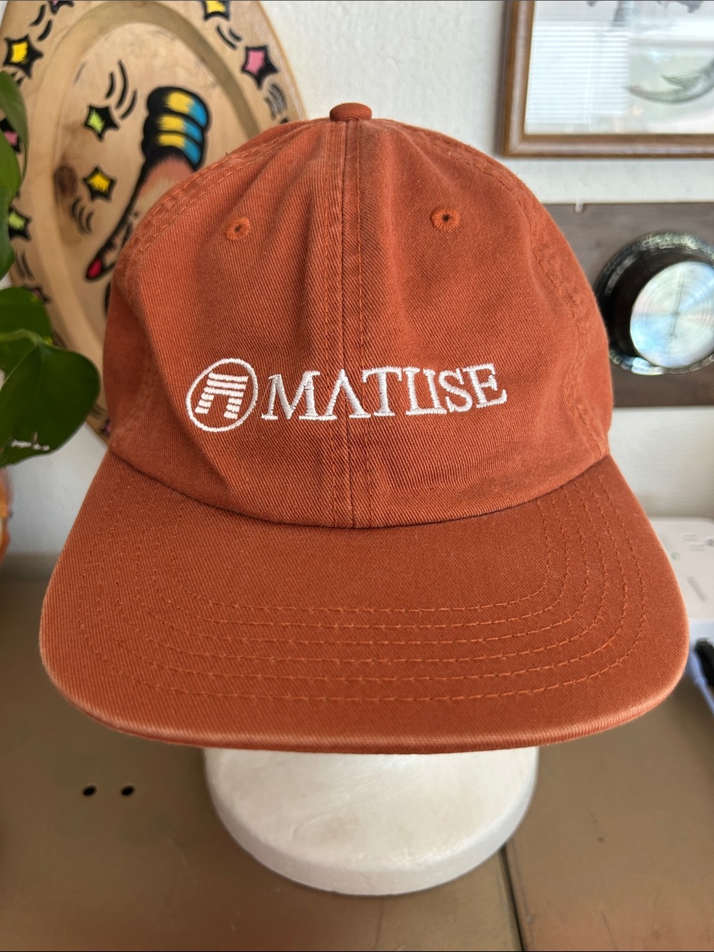 Matuse Surf Men’s Burnt Orange Adjustable 6 Panel Hat